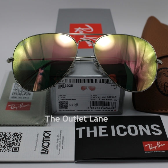 Model Display Ray-Ban Aviator Pink Mirror RB3025 - Picture 5 of 16